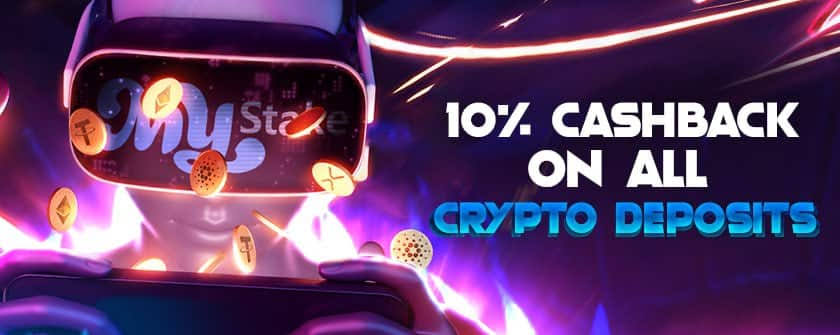 MyStake - 10% de cashback sur tous les dépôts crypto